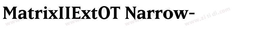 MatrixIIExtOT Narrow字体转换